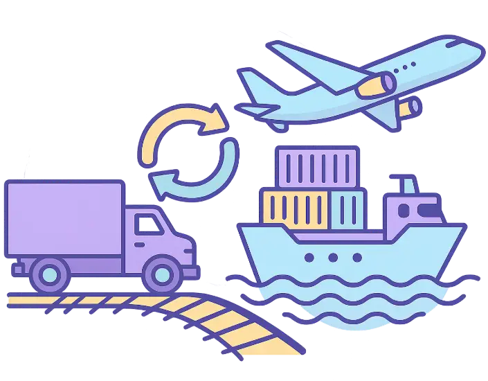 Gestión del transporte intermodal con software transporte para planificación de rutas y coordinación multimodal.
