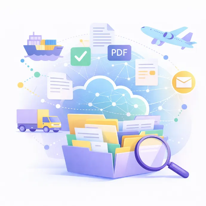 Centralización documental en software TMS para empresas de transporte y logística, con todos los documentos operativos en un único sistema.