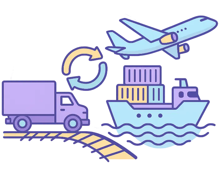 Gestión del transporte intermodal con software transporte para planificación de rutas y coordinación multimodal.