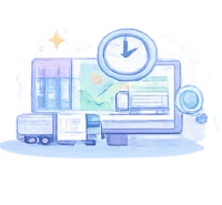 Ilustración de análisis inteligente con ia transporte logística aplicada a la planificación transporte, permitiendo decisiones avanzadas en la planificación logística dentro de un planificador transporte.