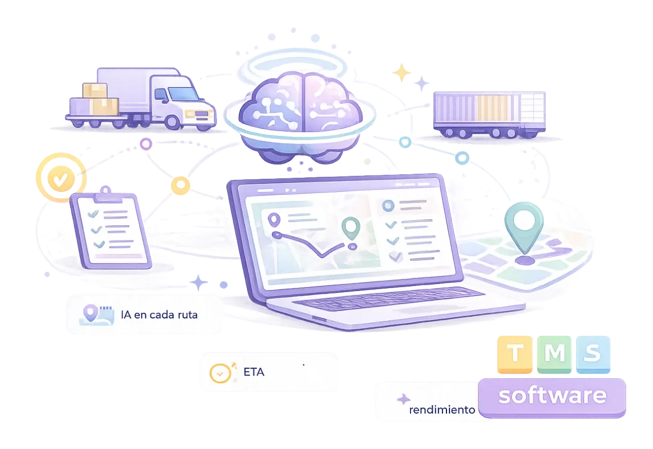 Inteligencia artificial aplicada al transporte con optimización de decisiones logísticas, automatización de procesos, análisis de datos y mejora de eficiencia operativa.